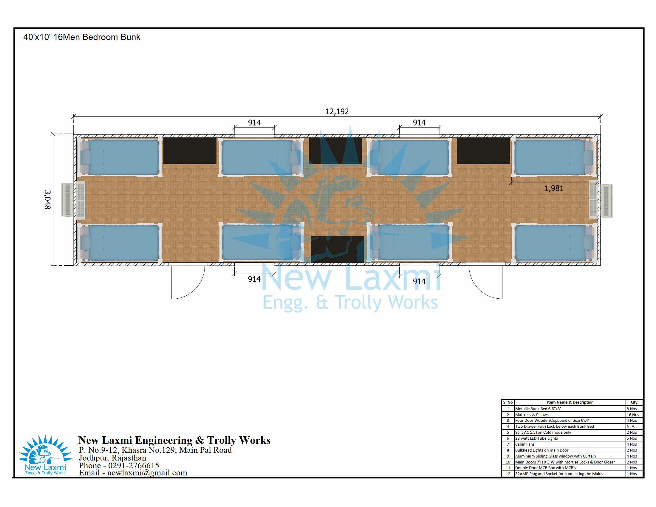 Office Cabin Layout